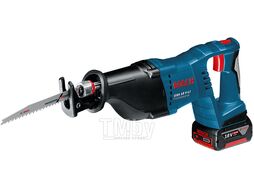 Аккум. сабельная пила BOSCH GSA 18V-LI в кор. (18.0 В, 1 акк., 4.0 А/ч, Li-Ion, дерево до 250 мм, металл до 20 мм)