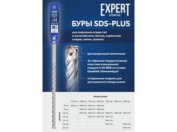 Бур (сверло) 12х200х260 мм SDS-plus EXPERT STARTUL (бур по бетону, крестовая пластина)