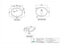 Раковина Jaquar FLORENTINE 56х43x19,5 овальная FLS-WHT-5701
