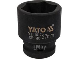 Головка торцевая ударная 1/2" 6гр. 27мм L43мм CrMo Yato YT-1017