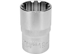 Головка торцевая spline 1/2" 6гр. 19мм L38мм CrV на держателе Yato YT-14831