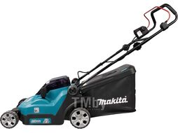 Газонокосилка аккумуляторная MAKITA DLM 382 CM2 (18.0 В, 2 акк., 4.0 А/ч, Li-Ion, шир. 380 мм, выс. 25-75 мм, пластм. корпус, травосборник 40)