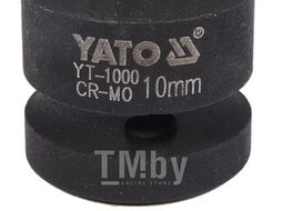 Головка торцевая ударная 1/2" 6гр. 10мм L39мм CrMo Yato YT-1000