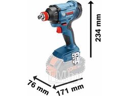 Гайковерт аккумуляторный ударный GDX 180-LI (2акк 2,0A/h, GAL 18V-40) чемодан 0.601.9G5.223 BOSCH