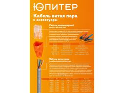 Кабель витая пара F/UTP Cat5E 4х2х24AWG (0.51мм) 305м, медь, внутр. (ПВХ) Юпитер (ЮПИТЕР)