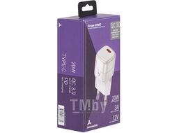 Сетевое зарядное AccesStyle Grape 20WC White Silver