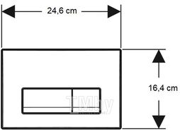 Смывная клавиша Geberit Delta50 для двойного смыва, черная (115.119.DW.1)