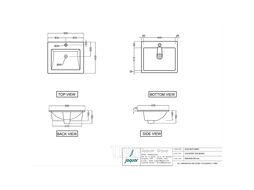Раковина Jaquar Kubix F 50x43,5x18 K US-W FIT-35601