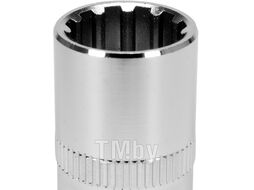 Головка торцевая spline 1/2" 6гр. 15мм L38мм CrV на держателе Yato YT-14827