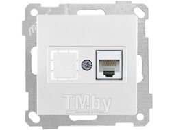Розетка компьютерная 1xRJ45 (Cat5e) белая, ELITRA, MUTLUSAN