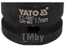 Головка торцевая ударная 1/2" 6гр. 17мм L39мм CrMo Yato YT-1007