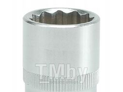 Головка торцевая 1/2" 12гр. 19мм L38мм CrV Yato YT-1281