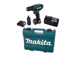 Аккум. дрель-шуруповерт MAKITA DF 333 DWYE4 в чем. + набор бит (12.0 В, 2 акк., 1.5 А ч Li-Ion, 2 скор., 30 Нм, шурупы до 8 мм)