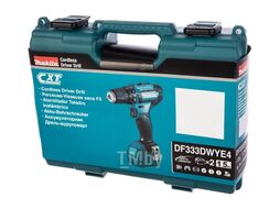 Аккум. дрель-шуруповерт MAKITA DF 333 DWYE4 в чем. + набор бит (12.0 В, 2 акк., 1.5 А ч Li-Ion, 2 скор., 30 Нм, шурупы до 8 мм)