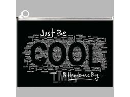 Папка на молнии А4 (330х235 мм), "Just be cool" 180 мкм, непрозрачная с рисунком, deVente 3072121