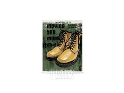 Блокнот А6 160л. престиж "BOOTS", клетка, тв. обл., глянц. ламинация Альт 3-160-002/26