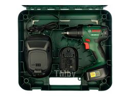 Аккум. дрель-шуруповерт BOSCH PSR 1800 LI-2 в чем. (18.0 В, 2 акк., 1.5 А/ч Li-Ion, 2 скор., 38 Нм, шурупы до 8 мм) (06039A3121)