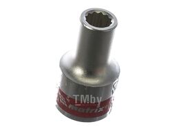 Головка торцевая, 8 мм, 12-гранная, CrV, под квадрат 1/2", хромированная MATRIX MASTER 13676
