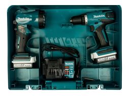 Аккум. дрель-шуруповерт MAKITA DF 347 DWLE в чем. + фонарь (14.4 В, 2 акк., 1.5 А/ч Li-Ion, 2 скор., 30 Нм, шурупы до 8 мм)