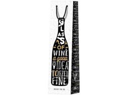 Пакет подарочный 12х36х8,5см "Wine present", отд. фольгой, ламинированный (для бутылки) ArtSpace Pb_39832