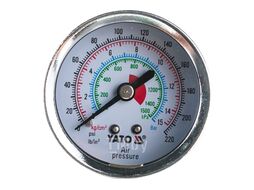 Шинный манометр для грузовых автомобилей 0-15bar Yato YT-24301