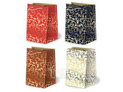 Пакет подарочный 18x23x8 см бумажный "Glamour" 210 г/м2, ассорти 4 цв, deVente 9041209