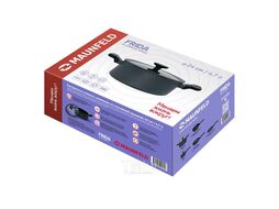 Кастрюля MAUNFELD FRIDA MCS47FA02DG из кованого алюминия со стеклянной крышкой, 24 см, 4,7 л.