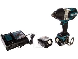 Аккум. ударный гайковерт MAKITA DTW 1001 RTJ в кейсе (18.0 В, 2 акк., 5.0 А/ч Li-Ion, посадочн. квадрат 3/4 ", 1050 Нм, вес 3.5 кг)