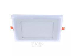 Светильник светодиодный Backlight ДВО 12 + 4Вт 4000К IP20 960лм 180-265В d170мм 190х190х31 квадрат встраив. монтажный 3 режима бел. GAUSS BL125