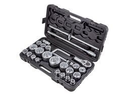 Набор инструментов ударных 26пр, 3/4'' 1'' (12гр.) (17, 19, 21, 22, 24, 27, 30, 32, 33, 34, 35, 36, 36-6гр, 38, 41, 46, 50мм, 1'': 55, 60, 65мм), в кейсе FORCEKRAFT FK-68262-9