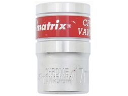 Головка торцевая, 17 мм, 12-гранная, CrV, под квадрат 1/2", хромированная MATRIX MASTER 13690