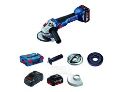 УШМ (болгарка) аккумуляторная BOSCH GWS 18V-10 L-BOXX (18.0 В, 2 акк., 5.0 А/ч, Li-Ion, диск 125х22.0 мм)