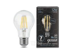 Лампа светодиодная филаментная Black Filament Graphene 12Вт A60 2700К E27 Gauss 102802212