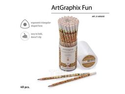 Карандаш HB ч/гр. "ArtGraphix. Fun. Черепашка", трехгранный, пластик. корпус Bruno Visconti 21-0050/05
