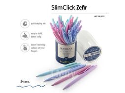 Ручка шариковая автоматическая "SlimClick.ZEFIR", 0,5мм, синяя, корпус ассорти Bruno Visconti 20-0229