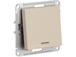 Переключатель 1-кл с подсветкой, сх.6а, 10АХ, механизам, ПЕСОЧНЫЙ ATLASDESIGN Schneider Electric ATN001263