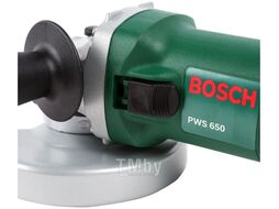 Одноручная углошлифмашина BOSCH PWS 650-125 в кор. (650 Вт, диск 125х22 мм)