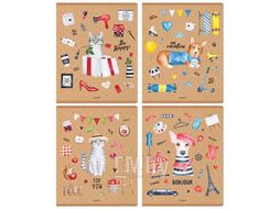 Тетрадь 96л в клетку "Стиль. Travel with pets" ArtSpace Т96к_36424