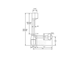 Писсуар Idevit Standart в комплекте с сифоном 27x27x47 K0007-0000-001-1-0000+0571ОТ25S7