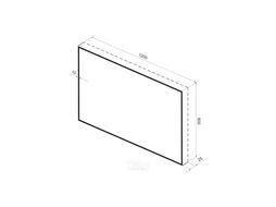 Прямоугольное зеркало с фоновой LED-подсветкой Wellsee 7 Rays Spectrum 172201090 (120*80 см, черный контур, сенсорная кнопка)
