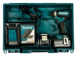 Шуруповерт ударный аккумуляторный (18V / 2*3,0Ah / 170Nm / Кейс) MAKITA DTD153RFE