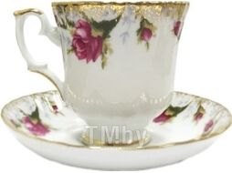 Чашка с блюдцем Cmielow i Chodziez Iwona / B013-8202I07 (шиповник)