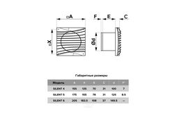 Вентилятор накладной SILENT D125 обр.клапан Gray metal DICITI SILENT 5C Gray metal