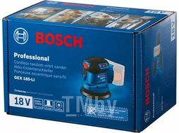 Шлифмашина эксцентриковая GEX 185-LI (1*4.0 Ah, Case) BOSCH 0.601.3A5.021