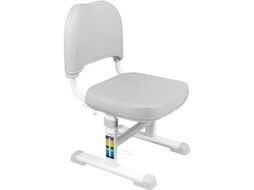 Парта+стул Anatomica Avgusta Comfort с ящиком и подставкой (белый/серый)