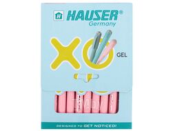 Ручка гелевая красная XO корпус матовый ассорти Hauser H6217G (красная)
