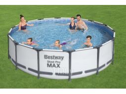 Каркасный бассейн Bestway Steel Pro Max 56950 (427x107см, с фильтр-насосом, лестницей и тентом)