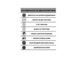 Вентилятор накладной SILENT D125 обр.клапан Obsidian DICITI SILENT 5C Obsidian