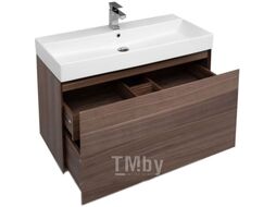 Комплект мебели для ванной Aquanet Нью Йорк 100 / 211662 (шпон ореховый)