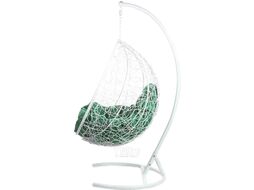 Кресло подвесное BiGarden Tropica White (зеленая подушка)